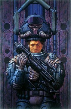 Military Science Fiction, 70s Sci Fi Art, Starship Troopers, Scifi Fantasy Art, Sf Art, New Retro Wave, Classic Sci Fi, Arte Cyberpunk, Power Armor