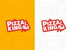 two different logos for pizza king