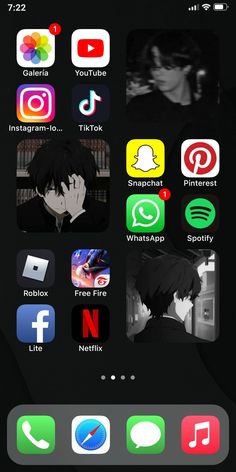 an iphone with various icons on it and the screen showing different things that are being viewed