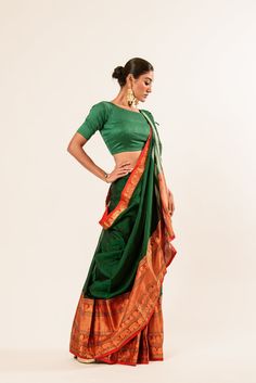 Elevate your style with our beautiful handloom Mangalgiri Cotton Silk Saree collection. Embrace timeless elegance and craftsmanship in every thread. Elegant Green Cotton Silk Lehenga, Traditional Chanderi Blouse Piece With Tilla, Elegant Tilla Pre-draped Saree With Traditional Drape, Designer Handloom Pre-draped Green Saree, Elegant Pre-draped Saree With Tilla In Traditional Drape, Elegant Pre-draped Saree With Tilla Embroidery, Elegant Tilla Pre-draped Saree, Green Handloom Traditional Wear For Designer Occasions, Fitted Handloom Slub Silk Pre-draped Saree