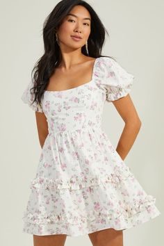 Rose Mini Dress, Cute Floral Dresses, Boho Mini Dress, Grad Dresses, Cute Summer Dresses, Hoco Dresses, Altar'd State, Dresses For Teens, Babydoll Dress