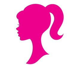 a pink silhouette of a woman's head