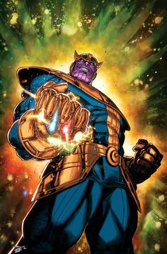 the than - man from avengers comics holding his fist up in front of an exploding explosion