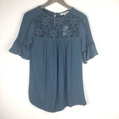 Nwt Condition Cottage Core Cottagecore Free People Casual Flowy Light Blue Blouse, Light Blue Flowy Casual Blouse, Light Blue Flowy Casual Tops, Blue Short Sleeve Blouse For Brunch, Blue Flowy Short Sleeve Blouse, Flowy Blue Tops For Day Out, Light Blue Short Sleeve Blouse For Brunch, Casual Flowy Blue Tops, Casual Blue Flowy Top