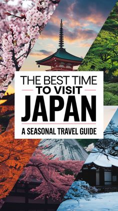 the best time to visit japan is in this postcard, and it's been taken