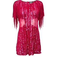 Pink has never looked so good, and now neither have you, cause the Any Old Iron Pinky Dress is here! This short, little pink dress is completely hand-beaded, aside from two see through panels along the waistline. The details range from glossy pink sequins to holographic pink beads, and are accompanied by rows and rows of hand-beaded fringe. This fitted dress is the perfect party dress; for, it brings all the shimmer without trapping in the heat. It is the ideal mini dress for any cocktail soiree Pink Beaded Dress, Era Outfits, Little Pink Dress, Glossier Pink, Cute Dress Outfits, Kate Bosworth, Pinky Promise, Miranda Lambert, Pink Beads