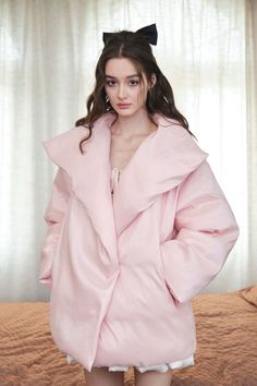 Princess Puffer - Cream Pink Winter Barbie, Pink Puffer Coat, Outfit Aesthetics, Winter Princess, Oversized Puffer, Tv Fashion, Awesome Outfits, Pink Coquette, Kind Reminder