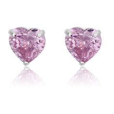 PRICES MAY VARY. Elegant 10K White Gold earring featuring Pink Heart shaped Cubic Zirconia (CZ) measuring 5mm of 0.50 Carat each in a basket setting. COMFORT FIT: Secured with friction backs and silicone backs included for added safety. High Polished for a shiny, smooth and comfortable fit. HYPOALLERGENIC: Safe for people with sensitive skin. Our fine jewelry is manufactured with authentic metals and are solid stamped 10K/14K Gold, 1/20 14K GF or 925 Sterling Silver. THE PERFECT GIFT: Whether it Heart Cut Cubic Zirconia Earrings For Anniversary, Valentine's Day Heart Earrings With Diamond Cut Cubic Zirconia, Heart Cut Cubic Zirconia Diamond Earrings For Valentine's Day, Formal Heart Cut Cubic Zirconia Earrings, Heart Cut Cubic Zirconia Earrings For Valentine's Day, Pink Cubic Zirconia Heart Earrings For Anniversary, Valentine's Day Heart Cut Cubic Zirconia Earrings, Valentine's Day Brilliant Cut Heart Earrings, Formal Cubic Zirconia Heart Earrings