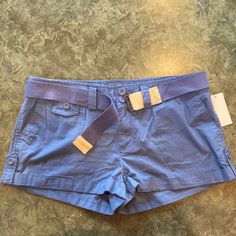 Item: Piper & Blue Juniors Nwt Shorts With Belt Size: 11 Color: Blue Fabric: Cotton & Spandex Measurements Waist: 34" Inseam: 2" Accents: Four Pockets, Cuffed And Buttoned Up Hem, Matching Blue Belt Care: Machine Wash Origin: Indonesia Condition: New Inventory #6028 **Comes From A Smoke-Free Home Blue Summer Shorts With Belt Loops, Blue Shorts With Belt Loops For Summer, Casual Blue Shorts With Belt Loops, Blue Cotton Mid-rise Shorts, Mid-rise Blue Cotton Shorts, Blue Mid-rise Cotton Shorts, Blue Relaxed Fit Shorts With Belt Loops, Blue Shorts With Belt Loops, Shorts With Belt