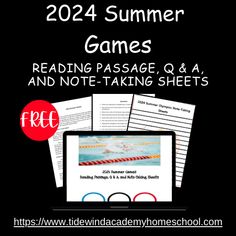 the summer games reading passage q & a and note - taking sheets