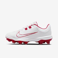 the nike vapor golf shoe in white and red