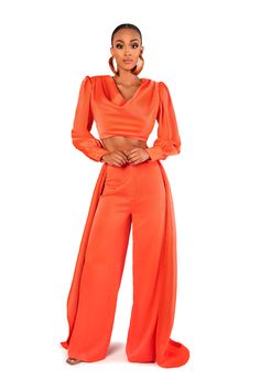 The Yaura Top is a stylish and versatile piece of apparel. It doubles as a crop top and features a cowl-neck, long sleeves with gathered panels and volume, and button cuffs. Crafted from unpadded fabric, it is perfect for any occasion. ACCESSORIES ARE NOT INCLUDED Product Description: Color: Orange Top: Doubles as a crop top Cowl-neck Unpadded Long sleeves Gathered panels Volume sleeves Button cuffs Volume Sleeves, Orange Top, Sale Promotion, Resort Wear, Bra Sizes, Color Orange, Cowl Neck, Fashion Forward, Crop Top