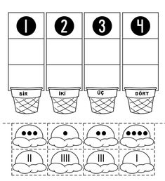 printable worksheet for counting the numbers to be 1, 2, 3 and 4