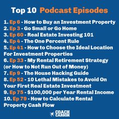 the top 10 real estate investing podcasts