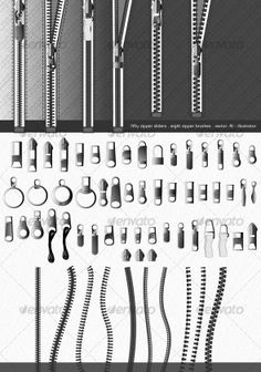 a set of different types of metal objects