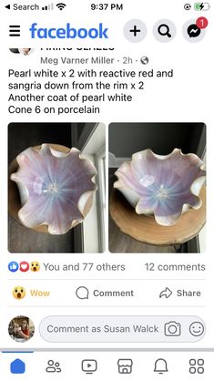 an instagram with two pictures of the same bowl on it, and one has been edited