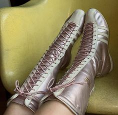 Boxing Boots, Boxing Shoes, Funky Shoes, Pink Metallic, Shoe Inspo, Swag Shoes, Pretty Shoes, Dream Shoes, Shoe Obsession