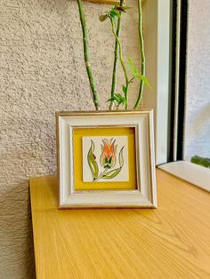 Framed wall tile with famous tulip floral design. Handpainted wall decor for your home or office. #turkishtiles #tulips #walldecorideas #officedecor #homedecorinspiration #ornately #ceramics Floral Tile, Floral Tiles, Wall Tile, Home Decor Inspiration