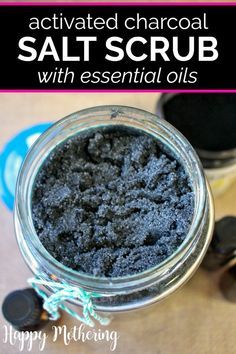 Witchy Remedies, Sugar Wax Recipe Diy, Diy Activated Charcoal, Diy Charcoal, Sugar Wax Recipe, Coconut Oil And Essential Oils, Diy Apothecary, Salt Scrub Recipe, Body Scrub Recipes