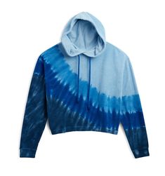 Terry Rec Hoodie - Blue Tie Dye – TomboyX Trendy Blue Cotton Sweats, Blue Sweats With Drawstring Hood, Comfortable Blue Cotton Sweatshirt, Sporty Cotton Tie-dye Hoodie, Blue Sweatshirt For Spring, Comfortable Blue Hoodie In Relaxed Fit, Comfortable Blue Sweatshirt For Spring, Blue Hoodie With Adjustable Hood For Loungewear, Sporty Tie-dye Hooded Hoodie