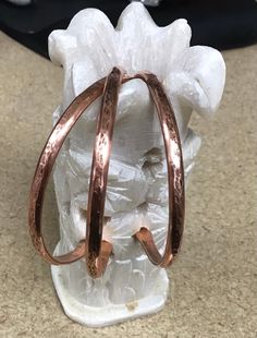 These Copper Bangles are handmade to order. They are made from 6ga Copper half round wire. Each Bangle is hammered and buffed to a nice shine, to show the detail of each hammered pattern. Please measure your wrist before ordering. Hammered Copper Round Hoop Earrings, Copper Bangles, Hammered Copper, Copper Jewelry, Bangle Bracelets, Jewelry Bracelets, Bangles, Copper, Rose Gold