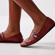 These Dark Red Flat Buckle Shoes feature a classic square toe design and are perfect for casual occasions. Comfortable and stylish, they're a must-have for any woman's shoe collection. Color: dark red Toe: square toe Handcrafted US sizing. Fits true to size. Trendy Leather Flats With Square Toe, Casual Square Toe Flats For Fall, Fall Slip-on Flats With Square Toe, Fall Flats With Red Sole And Round Toe, Red Round Toe Flats For Fall, Red Flats For Fall, Red Sole Flats For Fall, Fall Square Toe Flats With Leather Sole, Square Toe Leather Sole Flats For Fall