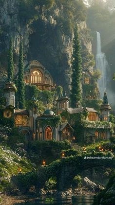 Forest City Concept Art, Writers Inspiration, Fantasy Castles, Fantasy Vibes, Fantasy Architecture, Steampunk Fantasy