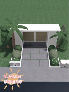 Bloxburg House Ideas 1 Story Layout With Backyard, How To Make Paths In Bloxburg, Bloxburg Path Way Ideas, Bloxburg Drive Way Idea, Bloxburg House Driveway, Modern Backyard Bloxburg, Bloxburg Door Entrance Ideas, Front Of Bloxburg House