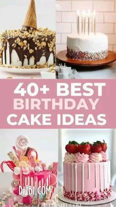 the best birthday cake ideas for women and men in their 40's or 50's