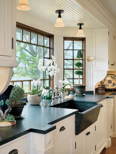 the kitchen is clean and ready to be used as a dining room or living room