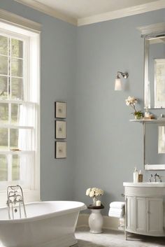 bathroom wall paint,bathroom painting ideas,home painting tips,interior wall painting Bathroom Wall Color, Bathroom Paint Color, Powder Room Paint Colors, Chip Ideas, Powder Room Paint, Classy Bathroom, Zyla Colors