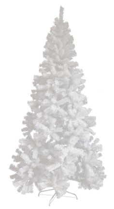 a white christmas tree is shown against a white background