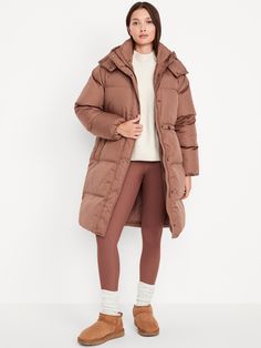 Water-Resistant Quilted Long Puffer Jacket | Old Navy