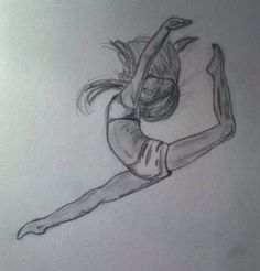 a drawing of a girl doing a handstand