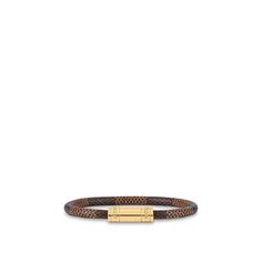 LOUIS VUITTON® - Keep It Bracelet - Ebène Luxury Brown Bangle Bracelet, Elegant Brown Jubilee Bracelet, Modern Brown Bracelets For Formal Occasion, Designer Brown Adjustable Bracelet, Designer Adjustable Brown Bracelet, Luxury Engraved Leather Bracelet, Louis Vuitton Bracelet, Louis Vuitton Official, Louis Vuitton Damier Ebene