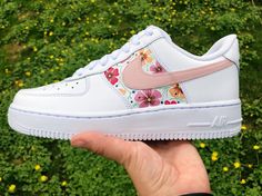 It's Gonna be May' Nike AF1 (Women's) - DJ ZO Designs Nike Kids Shoes, Painted Shoes Diy, Custom Shoes Diy, Nike Shoes Air Force, Perfect Sneakers, White Nike Shoes, Nike Shoes Girls, Preppy Shoes, Custom Nike Shoes