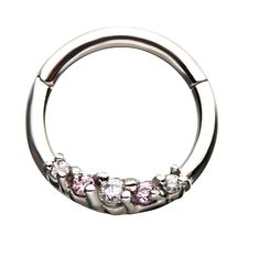 PRICES MAY VARY. STYLE: 5/16" Prong Set Five Crystal Gem Hinged Segment Ring MATERIAL: 316L stainless steel and cubic zirconia crystals GAUGE/BAR THICKNESS: 18GA (1.0mm) DIAMETER LENGTH: 5/16" (8mm) Crystal Gauges, Body Jewelry Piercing, Black Clothing, Ring Black, Crystal Gems, Black Rings, Piercing Jewelry, Prong Setting, Body Jewelry