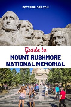 the mount rushmore national memorial with text overlaying it