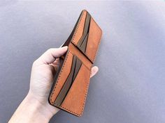 Wallet Pattern Bifold Wallet Pattern Leather Wallet PDF How to Make Video Tutorial - Etsy Modern Handmade Brown Wallet, Modern Handmade Brown Wallets, Leather Wallet Template, Bifold Wallet Pattern, Wallet Template, Leather Wallet Pattern, Make Video, Wallet Pattern, Youtube Link