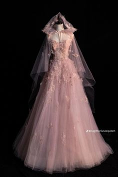 Pink Tulle Prom Dress, Gaun Abad Pertengahan, Tulle Prom Dresses, Prom Dresses For Teens, Fantasy Gowns, Fairytale Dress, Pink Tulle