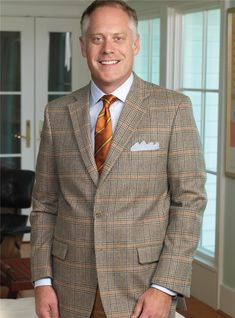 Brown Fitted Timeless Sport Coat, Timeless Plaid Wool Outerwear, Classic Wool Plaid Sport Coat, Classic Plaid Wool Sport Coat, Timeless Brown Suit For Fall, Classic Plaid Wool Tweed Jacket, Timeless Fitted Plaid Outerwear, Classic Brown Suits For Fall, Luxury Plaid Outerwear For Fall