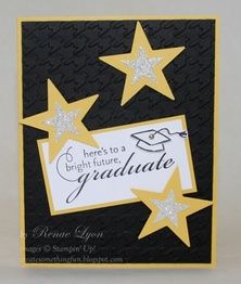 a graduation card with stars on it