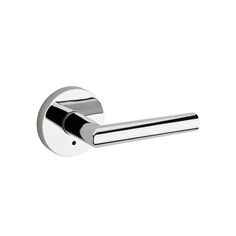 Milan Polished Chrome Privacy Bed/Bath Door Lever - Super Arbor Laundry Doors, Chrome Interior, Interior Door Knobs, Hall Closet, Chrome Fixtures, Door Lever, Round Door, Interior Door Handles, Door Levers