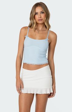 Edikted Bethany Mesh Tank Top | PacSun Swimsuit Cover Up Dress, Mesh Tank Top, Lettuce Hem, Swimwear Dress, Cover Up Dress, Cami Tanks, S Models, Model Height, Jeans Dress