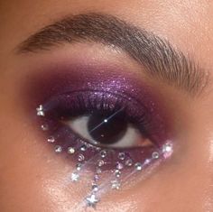 Instagram Makeup Looks, Editorial Make-up, Rhinestone Makeup, Rave Makeup, Creative Eye Makeup