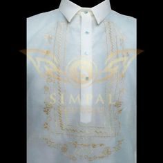 Jusilyn Barong Tagalog - Sports Collar upto 30% discount in Dubai, UAE | Simpal Boutique Philippine National Costume, National Costume, Collar Designs