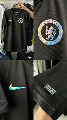 there are several shirts and pants on display in the store, including one for chelsea