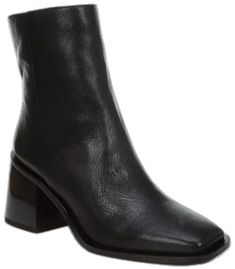 Black Modern Mid-calf Boots With Square Toe, Black Square Toe Boots With Padded Heel, Classic Black Boots With Padded Heel, Classic Black Square Toe Heeled Boots, Black Square Toe Boots For Fall, Classic Black Heeled Boots With Square Toe, Classic Black Boots With Block Heel, Black Calf Leather Mid-calf Boots For Work, Modern Black Boots With Block Heel