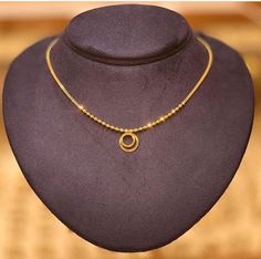 Neklesh Jewellery Gold, Baby Chain Designs Gold, Baby Gold Chain Designs, Gold Chain With Pendant Simple, Simple Gold Neckles, Baby Chains Gold, Simple Gold Necklace Indian, Pendant Sets Indian Gold, Simple Necklace Designs Gold