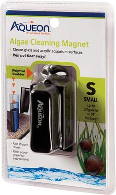 the aquapon algae cleaning magnet is in its package